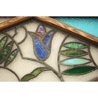 和製ステンドガラス 明り取り　2枚1組　GD1292 