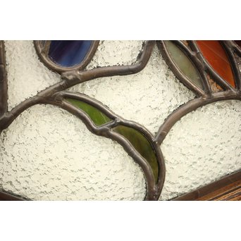 フルレストア 和製ステンドガラス 明り取り　2枚1組　GD1293 