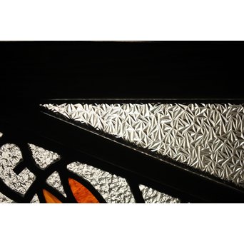 フルレストア 和製ステンドガラス 明り取り　2枚1組　GD1293 