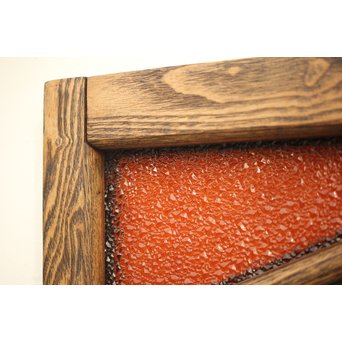 フルレストア 和製ステンドガラス 明り取り　2枚1組　GD1293 