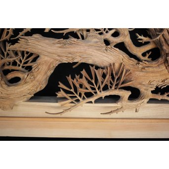 超絶深彫 松木彫欄間　R0001Y 