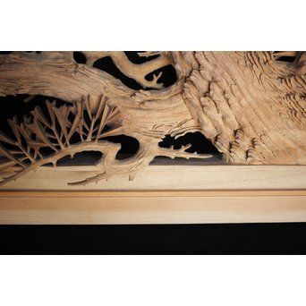 超絶深彫 松木彫欄間　R0001Y 