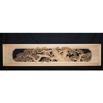 超絶深彫 松木彫欄間　R0001Y
