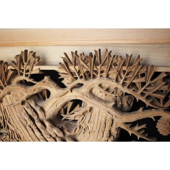 超絶深彫 松木彫欄間　R0001Y 