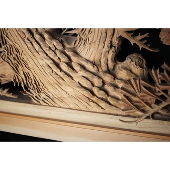 超絶深彫 松木彫欄間　R0001Y 