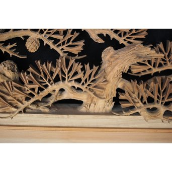 超絶深彫 松木彫欄間　R0001Y 