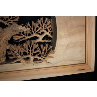 超絶深彫 松木彫欄間　R0001Y 