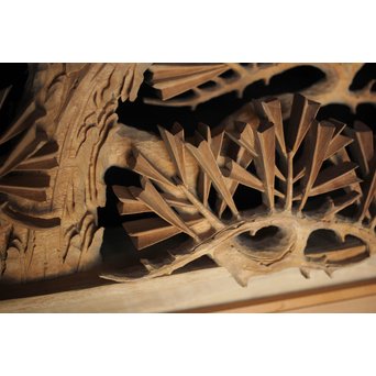 超絶深彫 松木彫欄間　R0001Y 