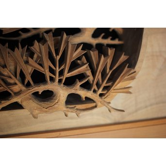 超絶深彫 松木彫欄間　R0001Y 