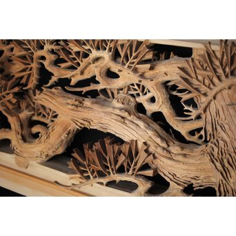 超絶深彫 松木彫欄間　R0001Y 