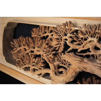 超絶深彫 松木彫欄間　R0001Y 