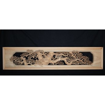 超絶深彫 松木彫欄間　R0001Y 