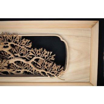 超絶深彫 松木彫欄間　R0001Y 