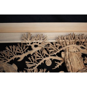 超絶深彫 松木彫欄間　R0001Y 