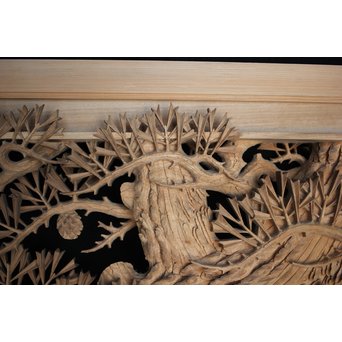 超絶深彫 松木彫欄間　R0001Y 