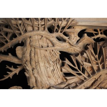 超絶深彫 松木彫欄間　R0001Y 