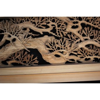 超絶深彫 松木彫欄間　R0001Y 