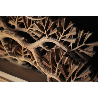 超絶深彫 松木彫欄間　R0001Y 