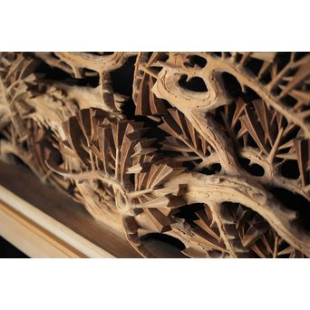 超絶深彫 松木彫欄間　R0001Y 