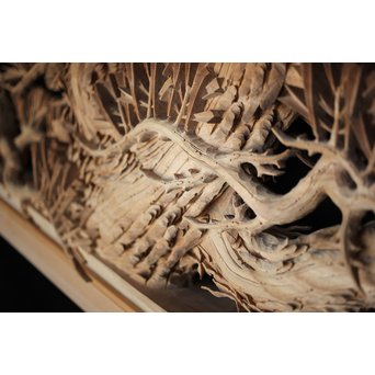 超絶深彫 松木彫欄間　R0001Y 