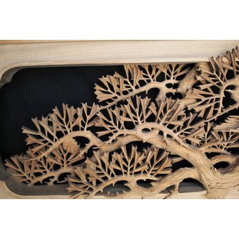 超絶深彫 松木彫欄間　R0001Y 