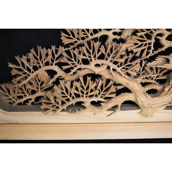 超絶深彫 松木彫欄間　R0001Y 