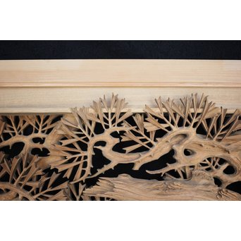 超絶深彫 松木彫欄間　R0001Y 