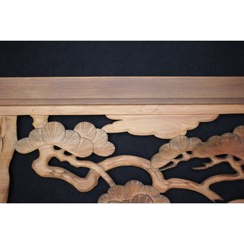 鷹松 木彫欄間 2枚1組　R0005 