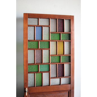 ステンドグラス調 細分多色ガラスドア　GD1300 