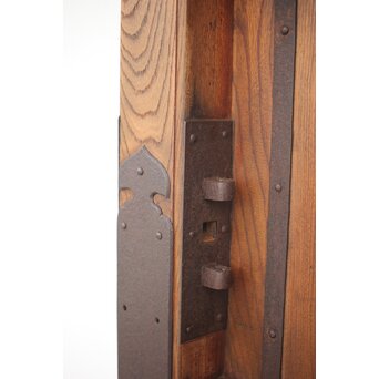 肉厚鉄金具 総欅格子蔵戸　W995Y 