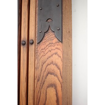 肉厚鉄金具 総欅格子蔵戸　W995Y 