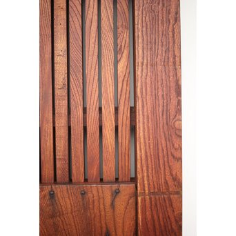 肉厚鉄金具 総欅格子蔵戸　W995Y 