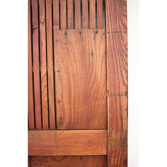 肉厚鉄金具 総欅格子蔵戸　W995Y 