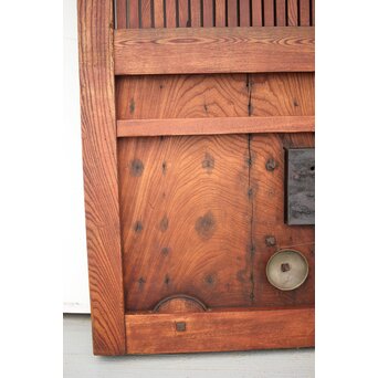 肉厚鉄金具 総欅格子蔵戸　W995Y 