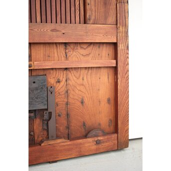 肉厚鉄金具 総欅格子蔵戸　W995Y 