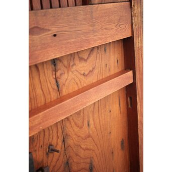 肉厚鉄金具 総欅格子蔵戸　W995Y 