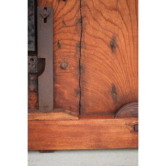 肉厚鉄金具 総欅格子蔵戸　W995Y 