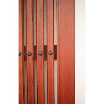 巾着金具の朱格子蔵戸　W996Y 