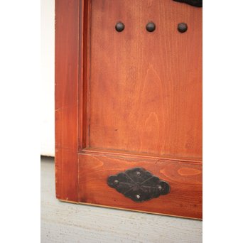 巾着金具の朱格子蔵戸　W996Y 