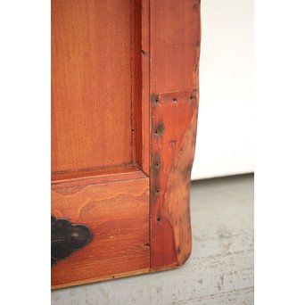 巾着金具の朱格子蔵戸　W996Y 