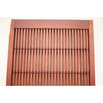 巾着金具の朱格子蔵戸　W996Y 