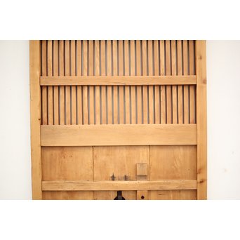 巾着金具の朱格子蔵戸　W996Y 