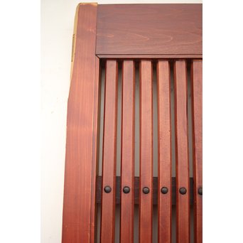 巾着金具の朱格子蔵戸　W996Y 