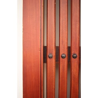 巾着金具の朱格子蔵戸　W996Y 