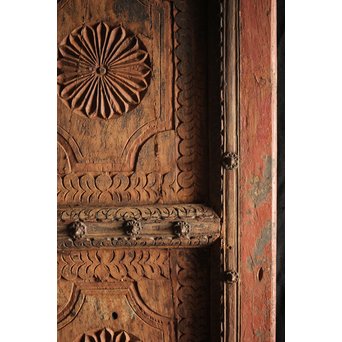 インド 門扉一対　W998 