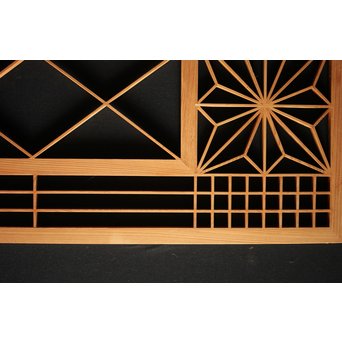 枠無 組子欄間 3枚1組　R0007 