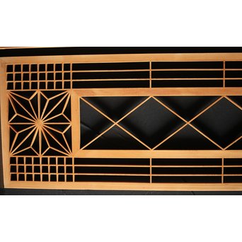 枠無 組子欄間 3枚1組　R0007 