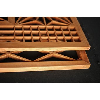 枠無 組子欄間 3枚1組　R0007 