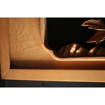 牡丹獅子 木彫欄間　R0009YD 