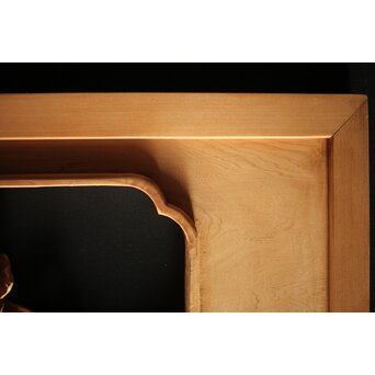 牡丹獅子 木彫欄間　R0009YD 